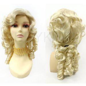 Blonde Ringlet Colonial Wig Sabrina carpenter Halloween